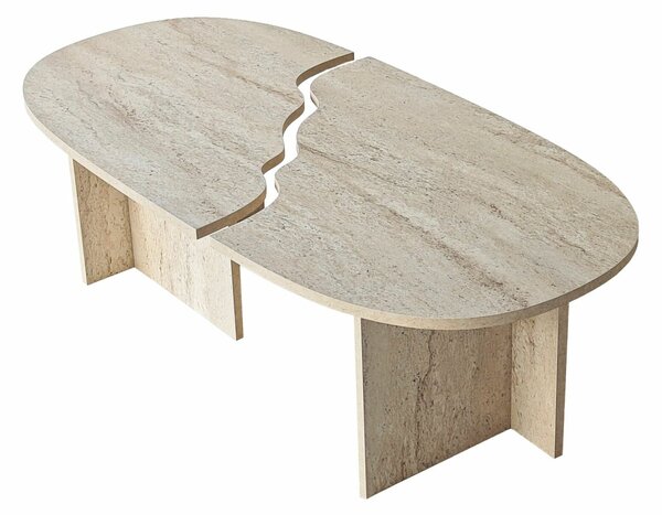 Hanah Home Coffee Table Travertine Missisipi - Travertine