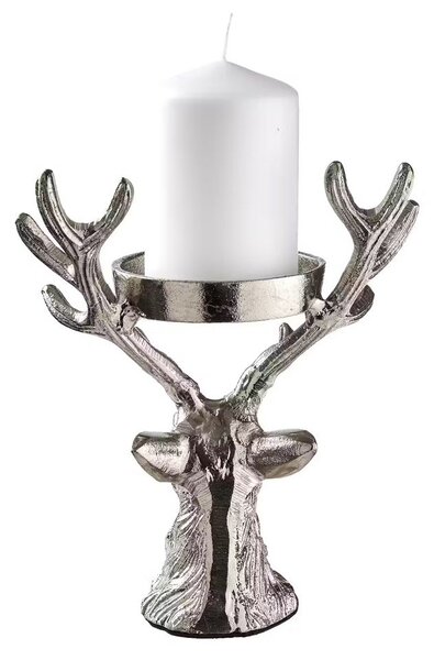 OH MY DEER gyertyartó szarvas 11 cm, ezüst
