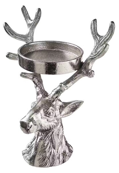 OH MY DEER gyertyartó szarvas 11 cm, ezüst