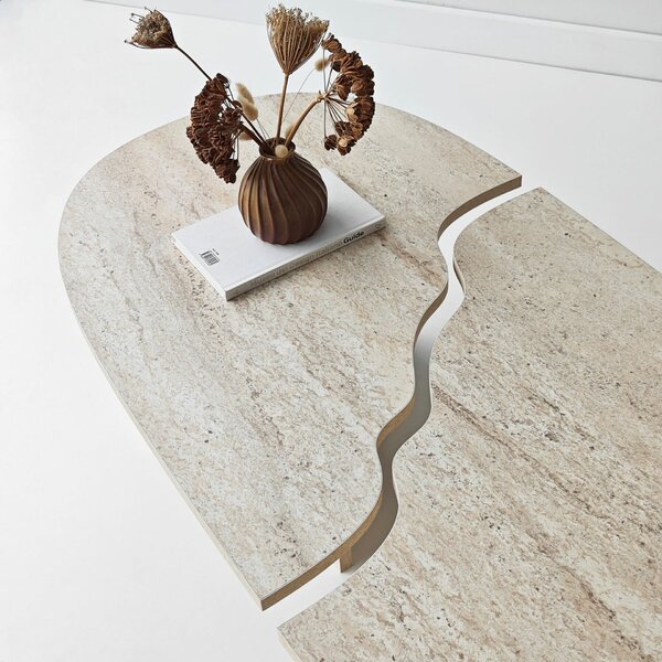 Hanah Home Coffee Table Travertine Missisipi - Travertine