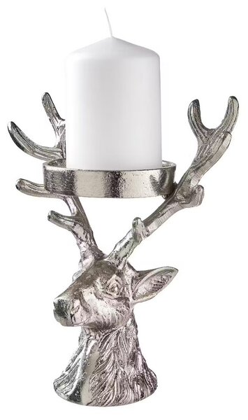 OH MY DEER gyertyartó szarvas 11 cm, ezüst