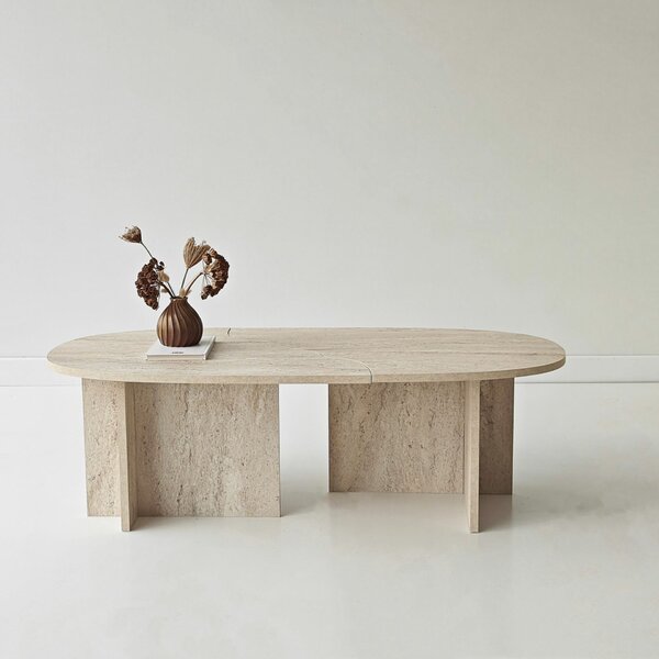 Hanah Home Coffee Table Travertine Missisipi - Travertine