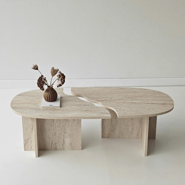 Hanah Home Coffee Table Travertine Missisipi - Travertine
