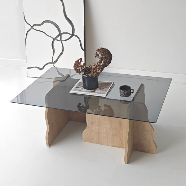 Hanah Home Sapphire Oak Fume Canyon Dohányzóasztal - Sapphire Oak, Fume