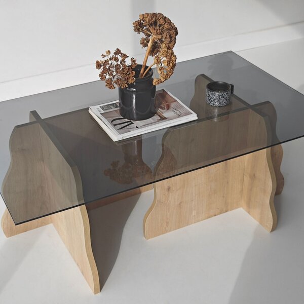 Hanah Home Sapphire Oak Fume Canyon Dohányzóasztal - Sapphire Oak, Fume