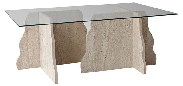 Hanah Home Travertine Transparent Canyon dohányzóasztal - Travertine, átlátszó