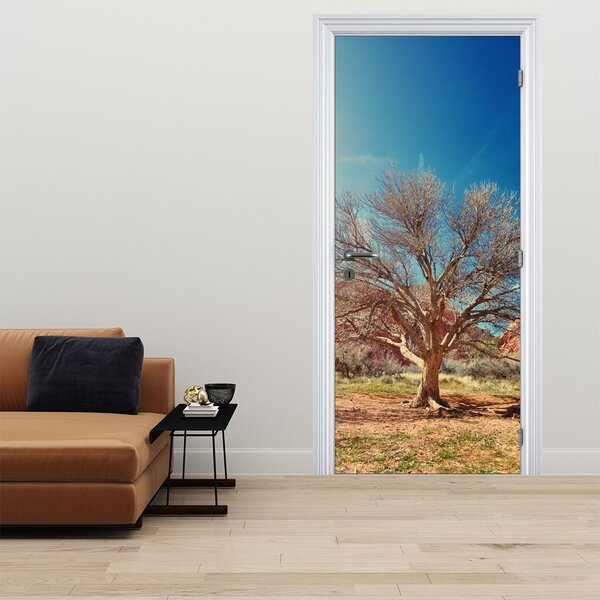 Fotótapéta ajtóra - Fa a sivatagban (95x205cm)