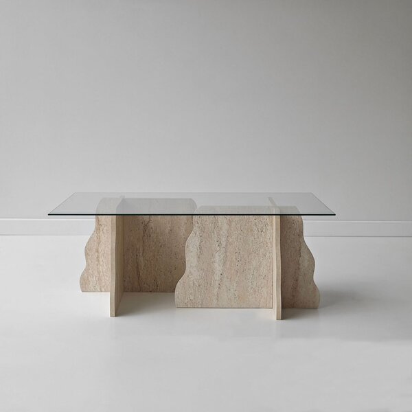 Hanah Home Travertine Transparent Canyon dohányzóasztal - Travertine, átlátszó