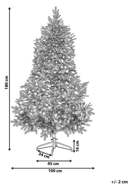 Karácsonyfa műhóval LED TATLOW 180 cm Zöld
