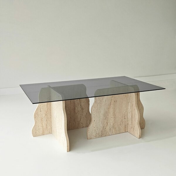 Hanah Home Coffee Table Travertine Fume Canyon - Travertine, Fume