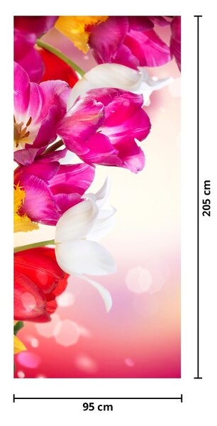 Fotótapéta ajtóra - Tulipánok (95x205cm)