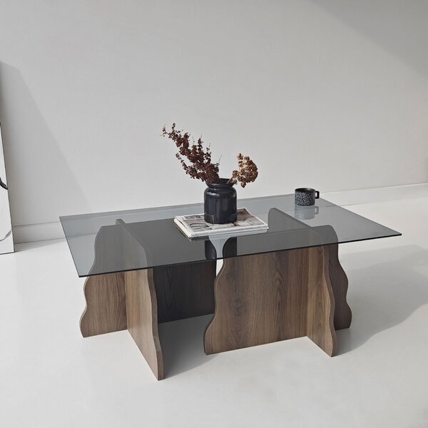Hanah Home Dohányzóasztal Walnut Fume Canyon - Walnut, Fume