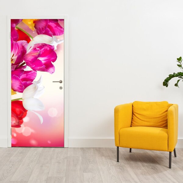 Fotótapéta ajtóra - Tulipánok (95x205cm)