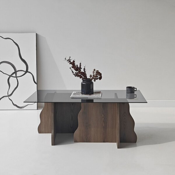 Hanah Home Dohányzóasztal Walnut Fume Canyon - Walnut, Fume