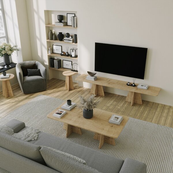 Hanah Home Dohányzóasztal Sapphire Oak Mushroom 2 - Sapphire Oak