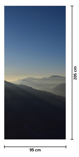 Fotótapéta ajtóra - A hegycsúcsok felett (95x205cm)