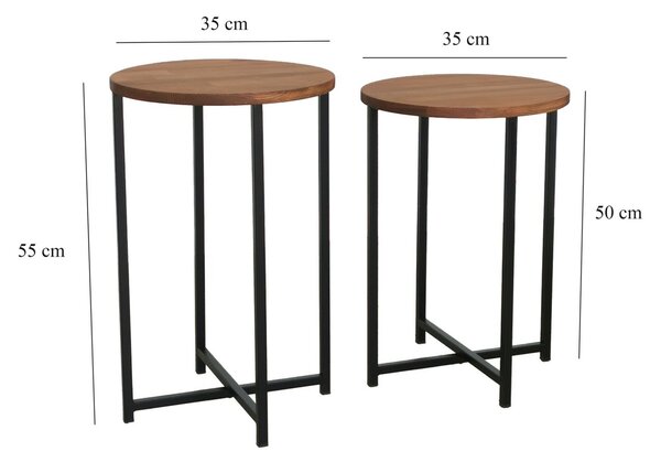 Hanah Home Neta Dohányzóasztal Szett - Tölgy