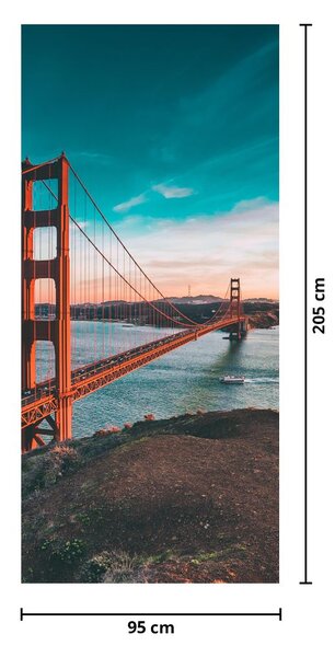 Fotótapéta ajtóra - Golden Gate (95x205cm)