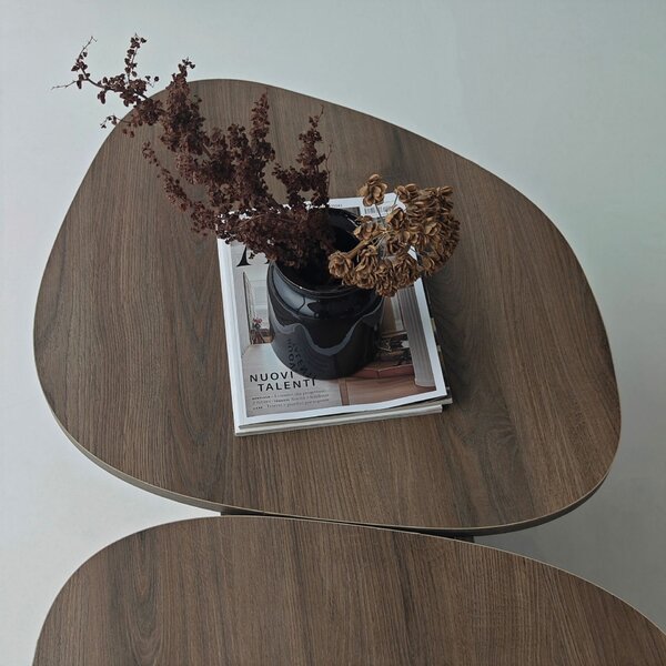 Hanah Home Walnut Stones dohányzóasztal - dió