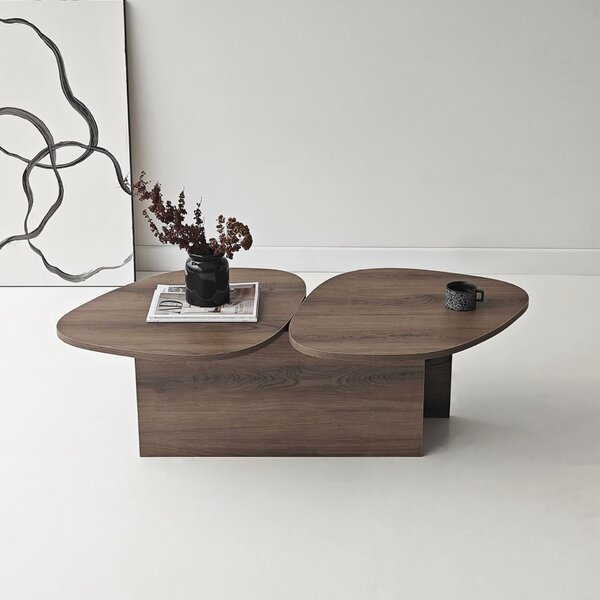 Hanah Home Walnut Stones dohányzóasztal - dió