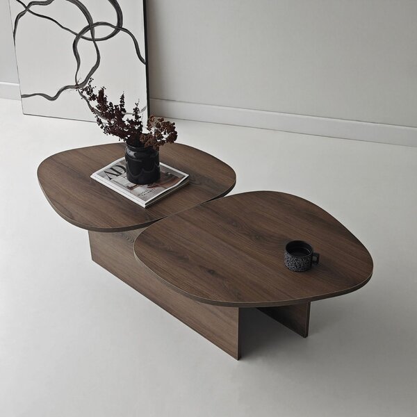Hanah Home Walnut Stones dohányzóasztal - dió