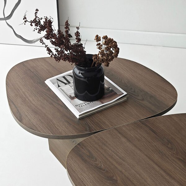 Hanah Home Walnut Stones dohányzóasztal - dió
