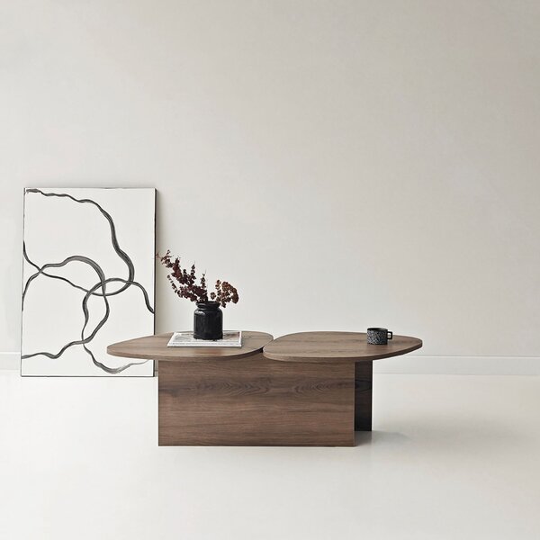 Hanah Home Walnut Stones dohányzóasztal - dió