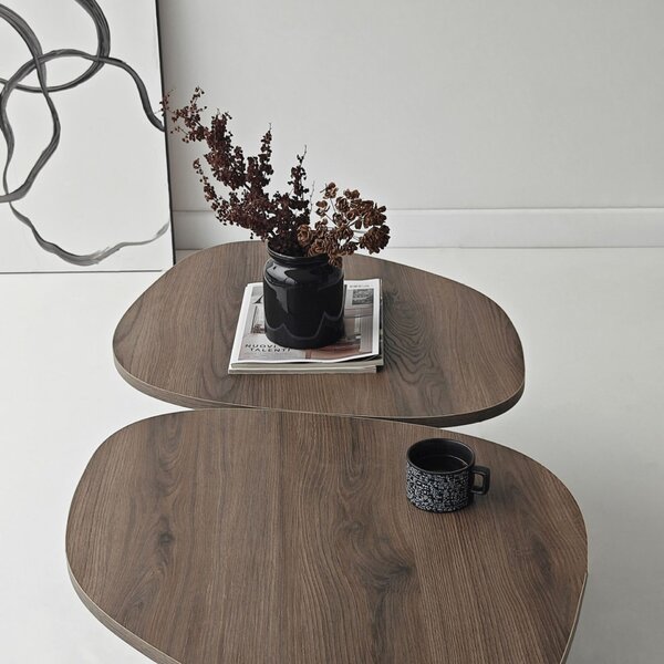 Hanah Home Walnut Stones dohányzóasztal - dió