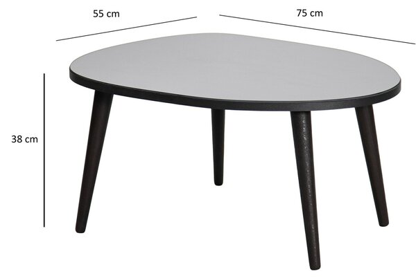 Hanah Home Dohányzóasztal Fekete Fume Gusto - Fekete, Fume