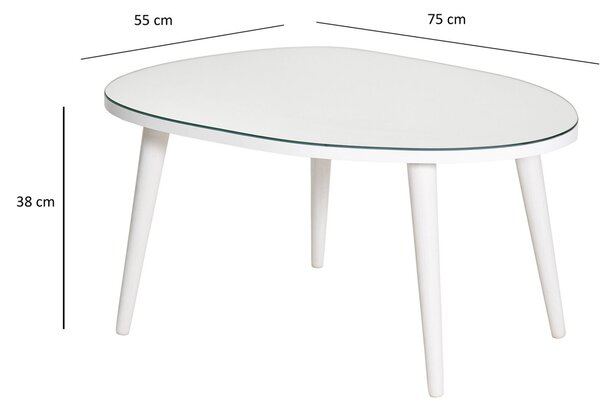 Hanah Home Coffee Table White Gusto - White