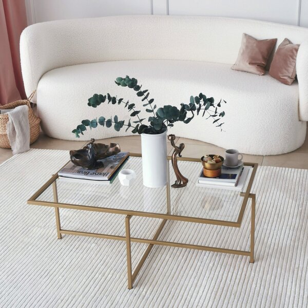 Hanah Home Coffee Table Gold Sun S410