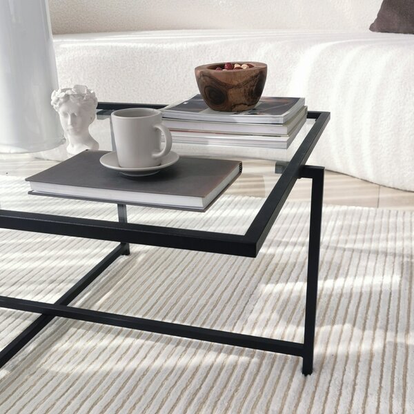 Hanah Home Sun S408 Fekete Dohányzóasztal