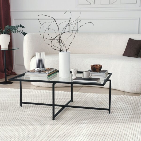 Hanah Home Sun S408 Fekete Dohányzóasztal