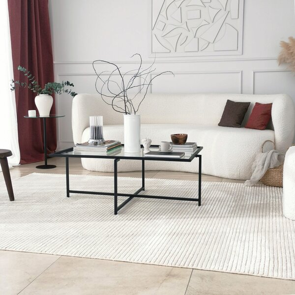 Hanah Home Sun S408 Fekete Dohányzóasztal
