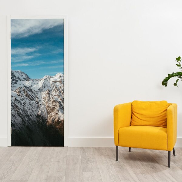 Fotótapéta ajtóra - Havas csúcsok (95x205cm)