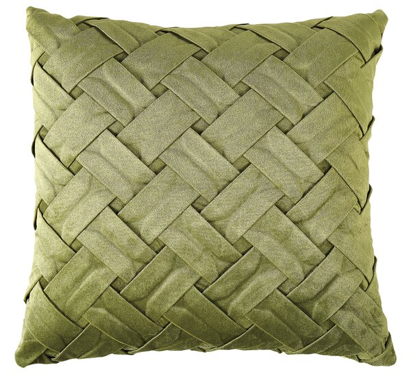 2 db díszpárna NARCISSUS Bársony 43 x 43 cm Zöld Geometrikus mintás