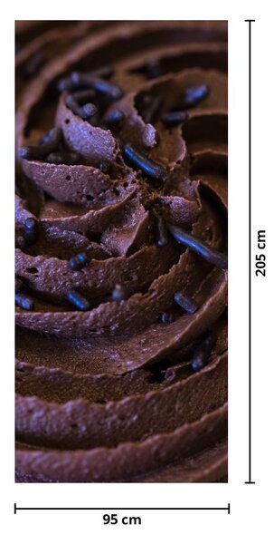 Fotótapéta ajtóra - Csokoládé cupcake (95x205cm)