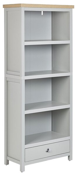 Négyszintes könyvespolc CLIO 180 cm Világosszürke