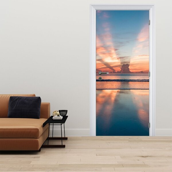 Fotótapéta ajtóra - Napsugarak a Dayton Beach felett (95x205cm)