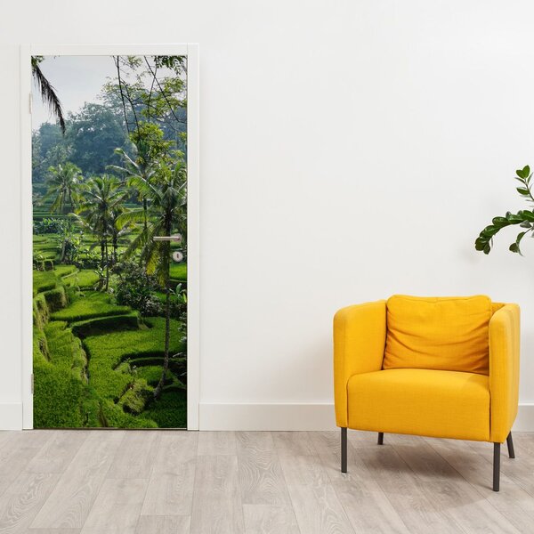 Fotótapéta ajtóra - Tegalalang rizsteraszok (95x205cm)