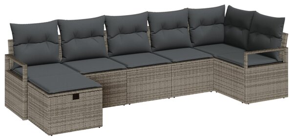 Kanapé Szett párnával 5 pcs polirattan