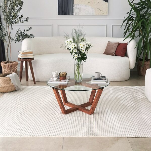 Hanah Home Coffee Table Wooden Lotus