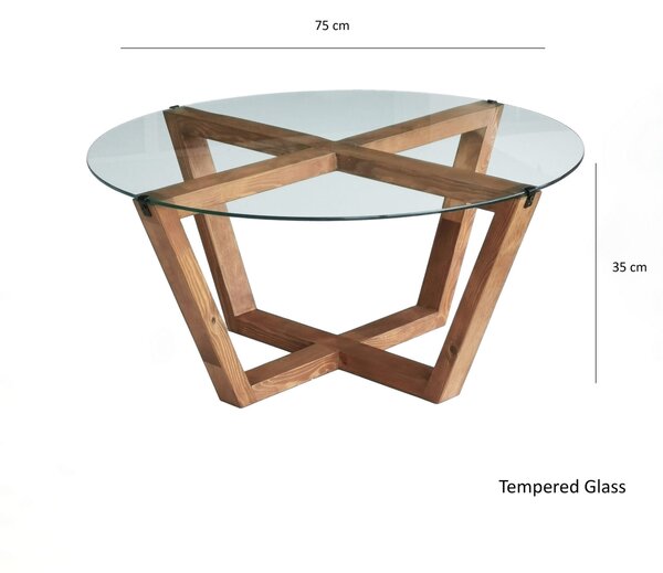 Hanah Home Coffee Table Wooden Lotus