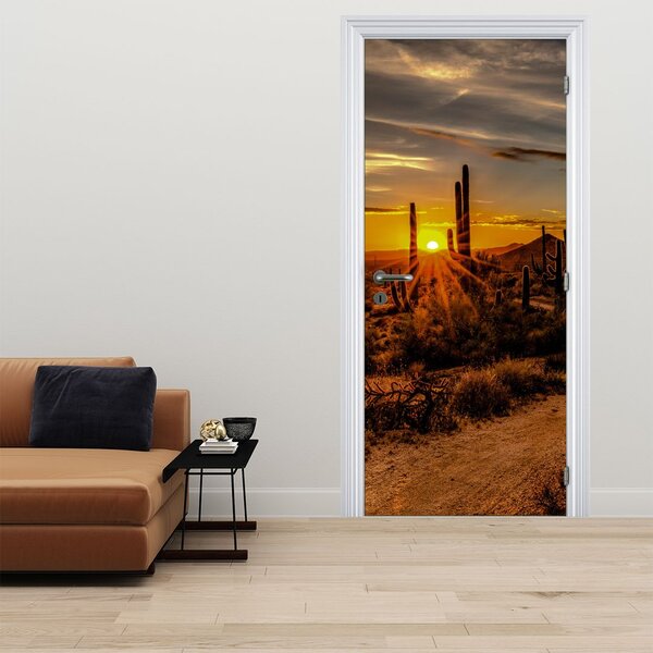 Fotótapéta ajtóra - A nap vége az arizonai sivatagban (95x205cm)