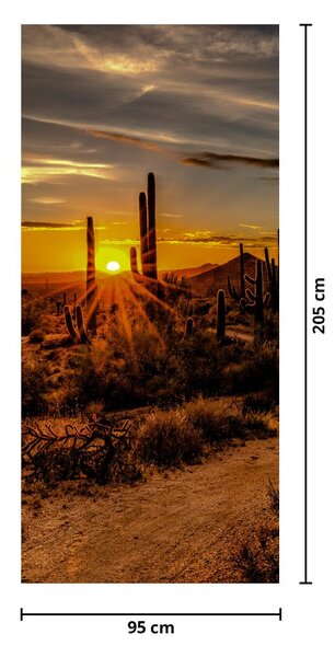 Fotótapéta ajtóra - A nap vége az arizonai sivatagban (95x205cm)