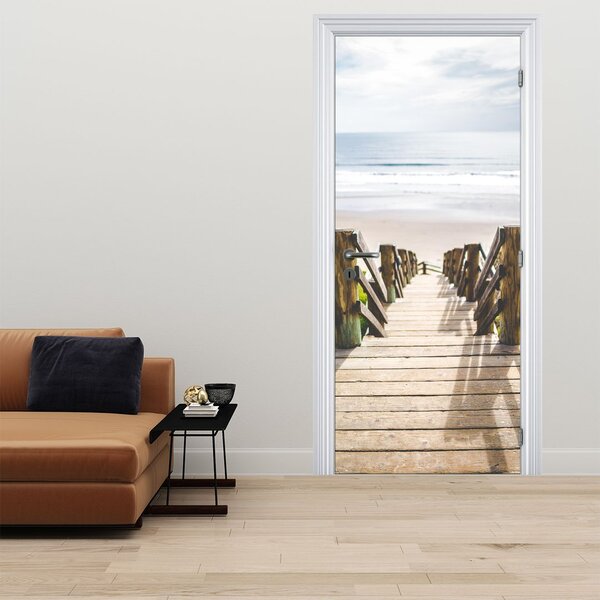 Fotótapéta ajtóra - Bejárat a strandra (95x205cm)