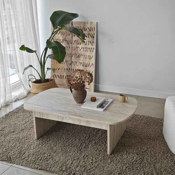 Hanah Home Coffee Table Travertine Theseus - Travertine