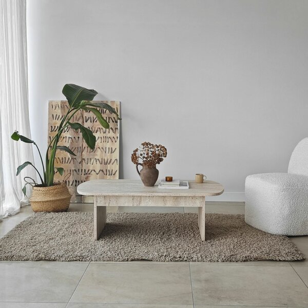 Hanah Home Coffee Table Travertine Theseus - Travertine