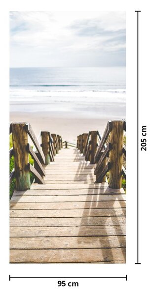 Fotótapéta ajtóra - Bejárat a strandra (95x205cm)