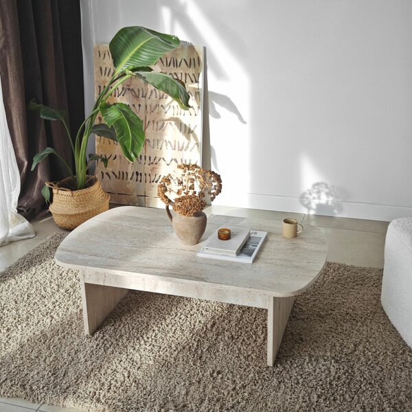 Hanah Home Coffee Table Travertine Theseus - Travertine